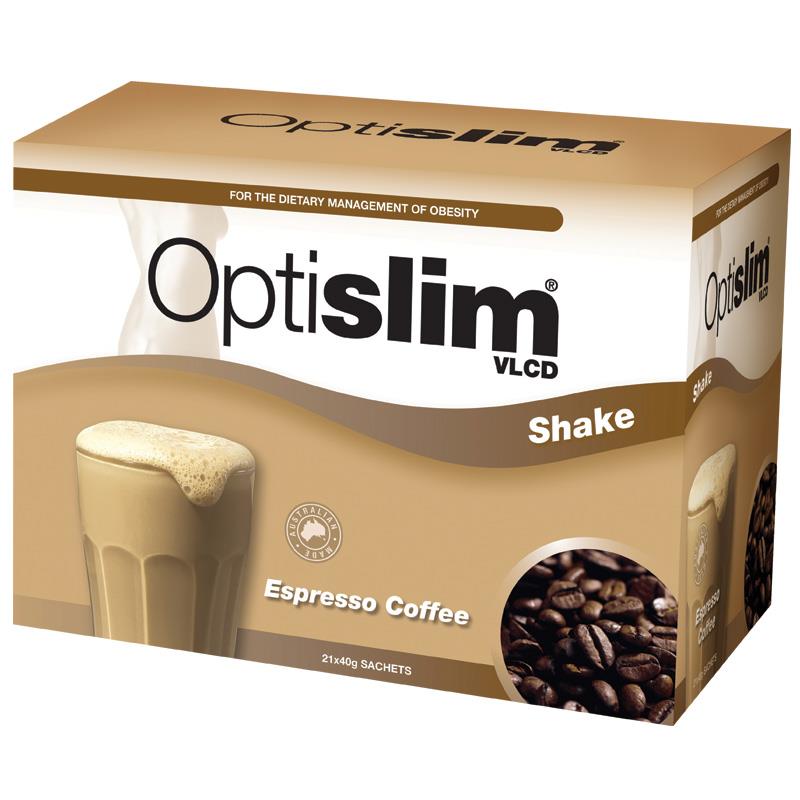 Optislim VLCD Meal Replacement Shake Espresso 21x40g
